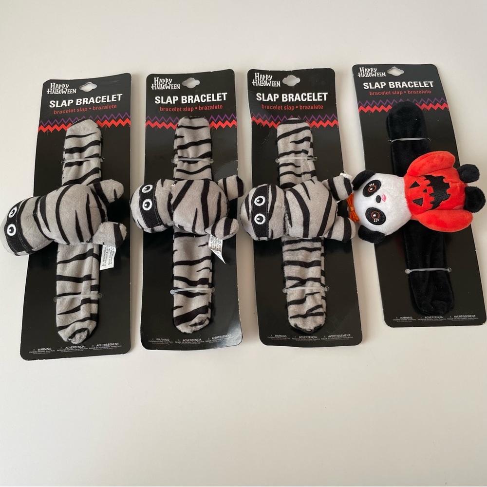 Halloween Slap Bracelets Plush Panda and Mommies Bundle by Happy Halloween